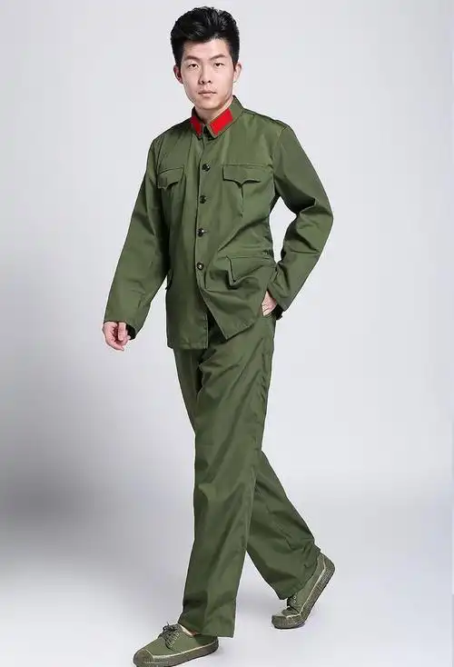 65式军套装红军衣服纪念怀旧65式老军衣全套演出服舞蹈服聚会的确良