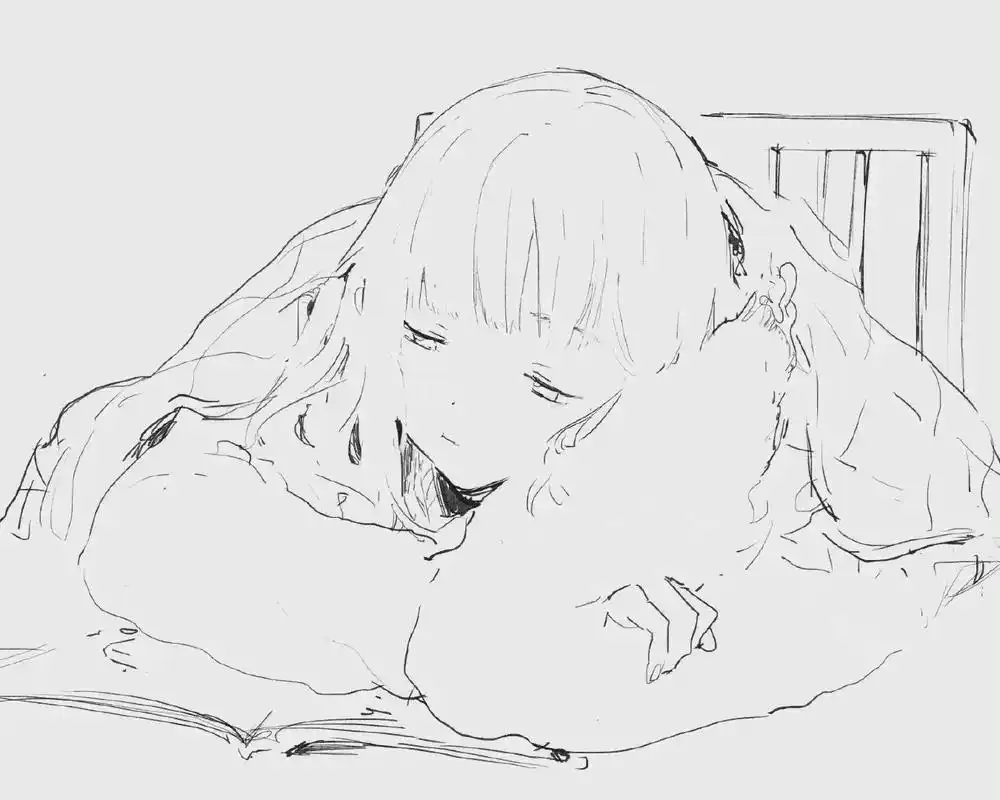 漫画少女人物线稿绘画参考素材,适合临摹 线稿分享Ⅰtwi:s - 抖音