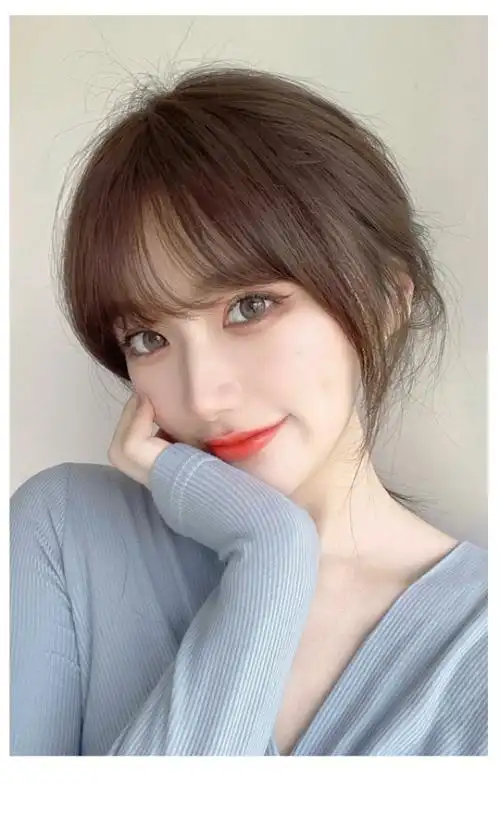 纵美小千代空气刘海假刘海女自然前额夏季真发无痕前额补发假发片有