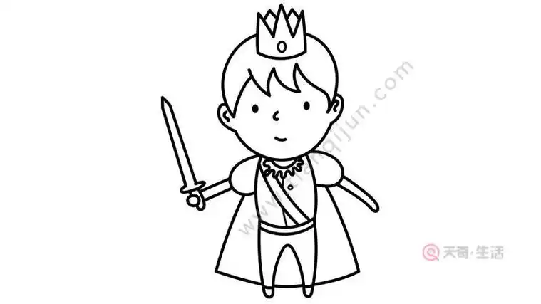 王子简笔画简单又帅