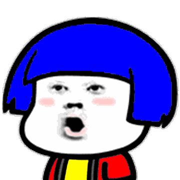 暴漫人物 可爱 吹头发 五颜六色 斗图