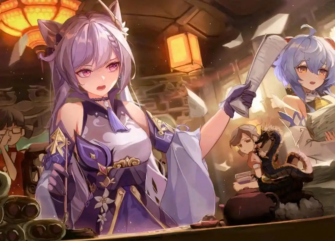 二次元# 原神:心甘情愿 画师:xude 【请多多支持原画师】