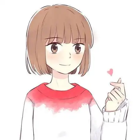 戴帽子比心动画女头像 女生头像图片大全 -【爱个性】