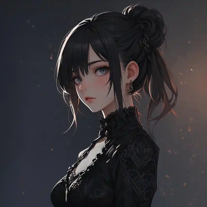 94冷酷动漫女生霸气黑暗头像94