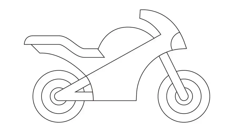 摩托车简笔画怎么画