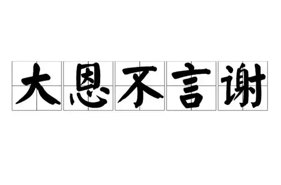 大恩不言谢