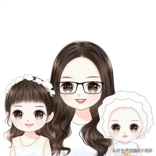 换一换你的头像吧,手绘的卡通全家福微信头像,快乐幸福都在脸上_网易