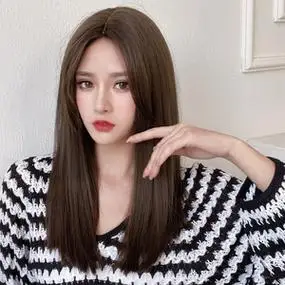 假发直发中长无刘海