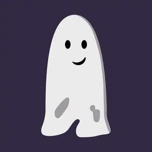 矢量平面卡通白色幽灵—正版高清下载,购买_视觉中国图片素材中心