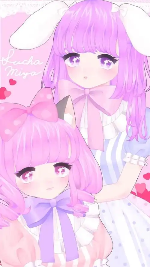 iphone壁纸 电脑壁纸 插画 文字 动漫 平铺 萌物 软妹 少女心 粉色