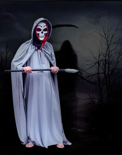 批发万圣节鬼衣恐怖鬼装死神衣服地狱使者服装