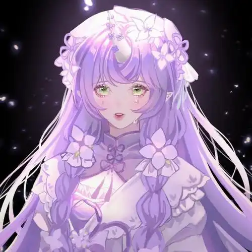 漫画女头一秒倾心的紫色系头像