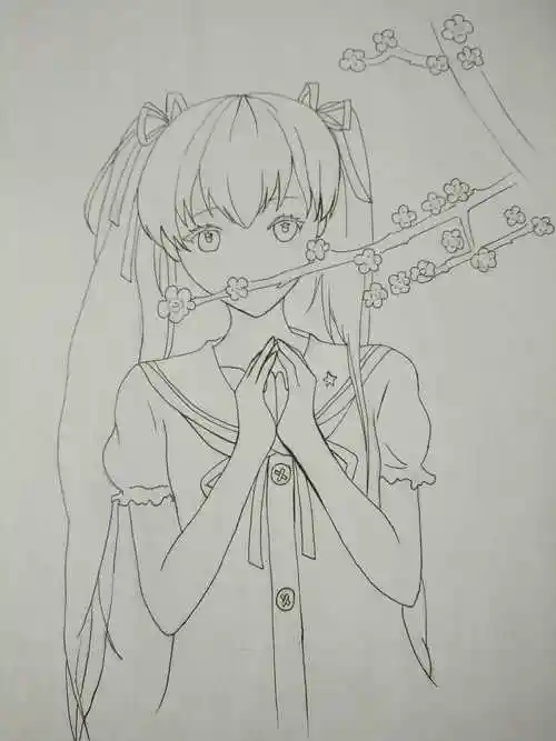 手绘初音未来马克笔上色