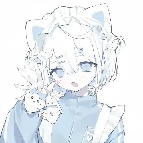 暈卟幵の咖啡醣,囮卟幵の結侷    黑白粉蓝动漫头像  #女生头像