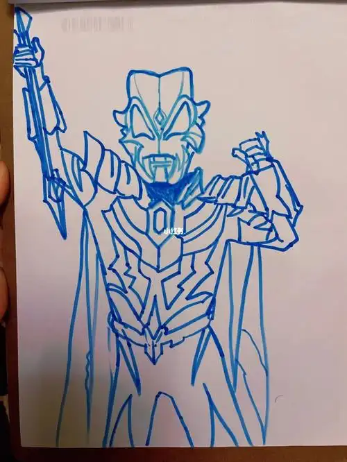 哄娃简笔画-捷德奥特曼尊皇形态