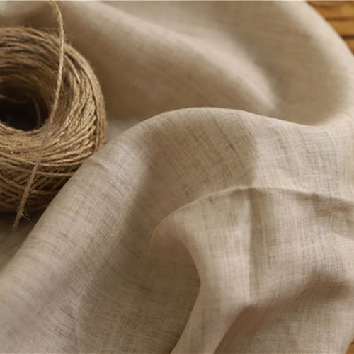 品牌剩余密厚纯苎麻面料高色炒支高加袍子连衣v裙服装布料新款