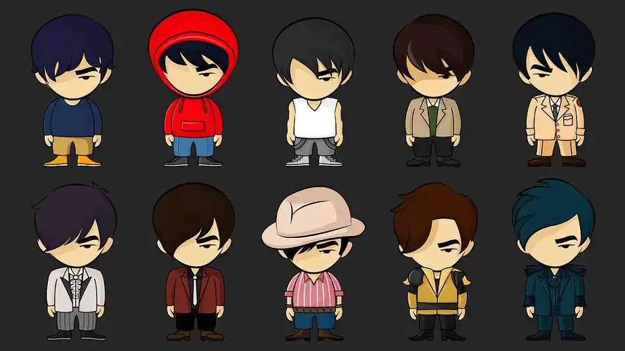 周杰伦专辑封面卡通化设计