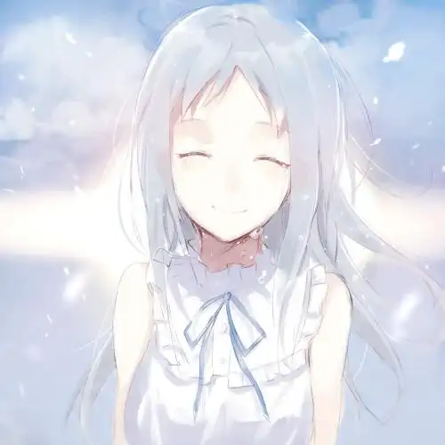 动漫女生流泪微笑图片