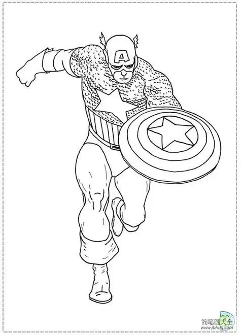 美国队长的头简笔画超级英雄美国队长简笔画图片美国队长简笔画大全