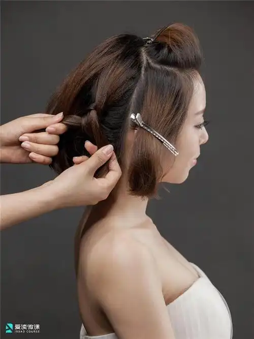 短发处理技巧——动感随意盘发 - 知乎