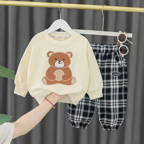 圣琪朵九个月宝宝衣服秋冬婴儿休闲套装6八7九10个月男女宝宝长袖卫衣