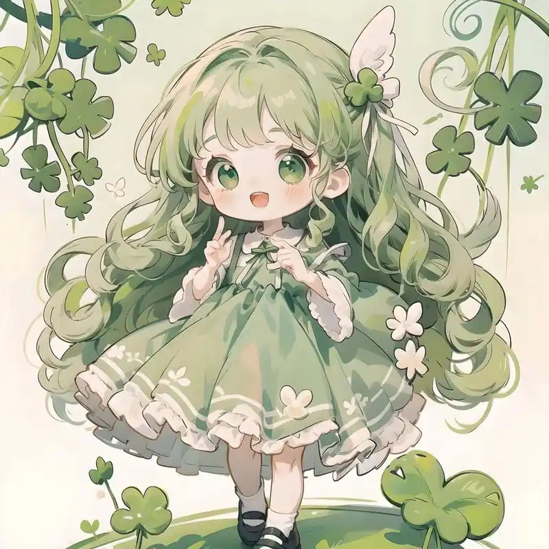 女生头像|四叶草女孩 可爱的四叶草女孩头像更新啦
