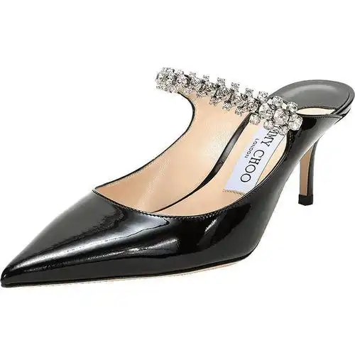 jimmychoo周仰杰女士漆皮高跟凉鞋bing65pat183