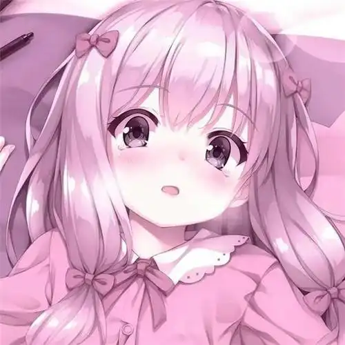 少女心动漫女生头像粉色系可爱图片