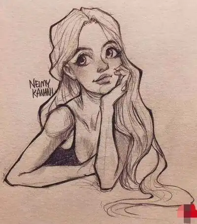 线稿欧美风大触手绘 傲娇