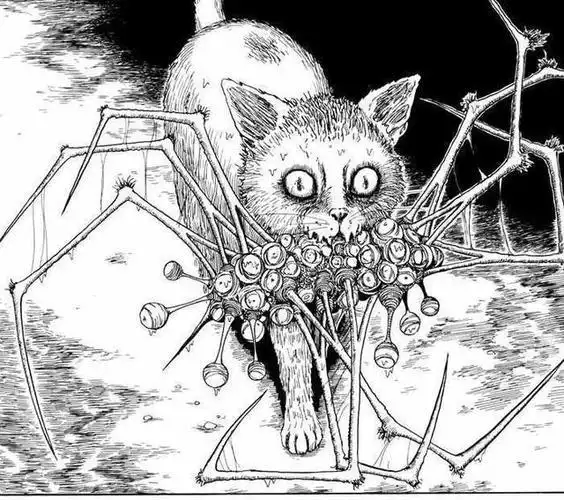 吃垃圾的恐怖动物漫画简笔画