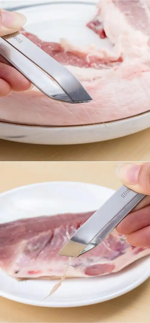 不锈钢拔毛器厨房工具拔猪毛神器鸡毛鸭毛钳子镊子拔鱼刺鱼骨夹子 2支