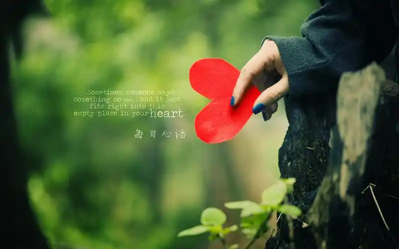 每日心语治愈系英文经典语录非主流唯美心形图片桌面壁纸下载(二)