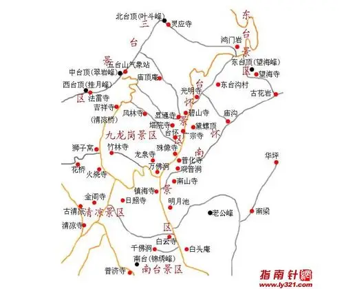 山西五台山导游地图