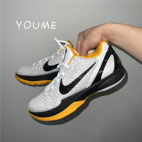 nike zoom kobe 6 zk6 科比6代 白黄季后赛男子篮球鞋 cw2190-100
