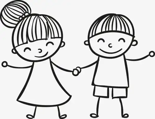 男孩女孩简笔画 简笔画图片大全-蒲城教育文学网