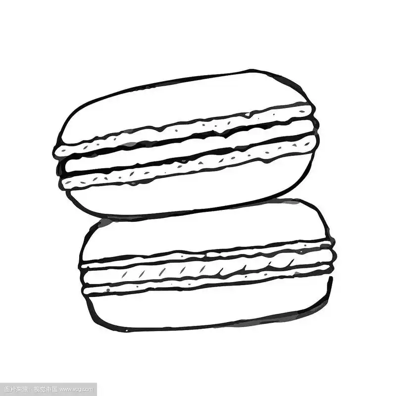 马卡龙涂鸦一套手绘元素