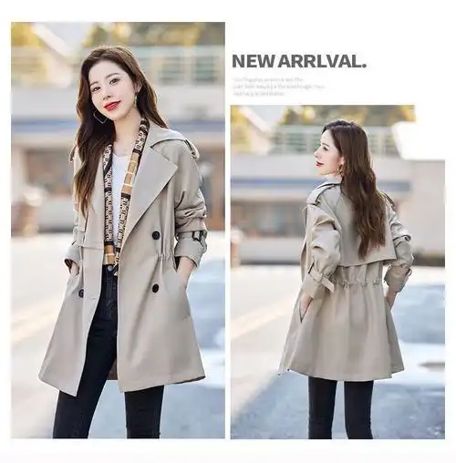 天猫质量(有内里)中长款风衣新款休闲显瘦洋气外套