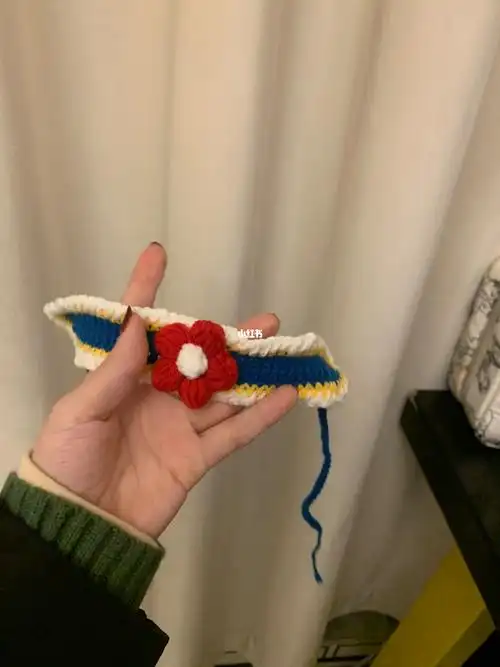 自制狗主子猫主子毛线钩针项圈09