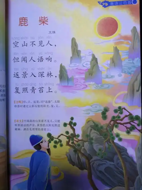 美篇大家好,我是实验小学三年八班王鹤潼,今天为大家朗诵的古诗是鹿柴