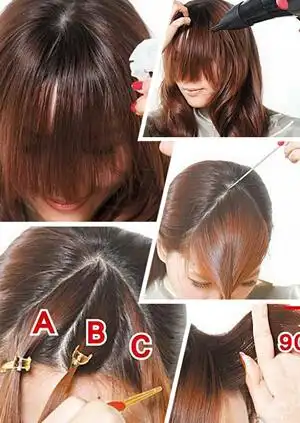 韩式斜刘海怎么剪?教你如何在家修剪尴尬期刘海!