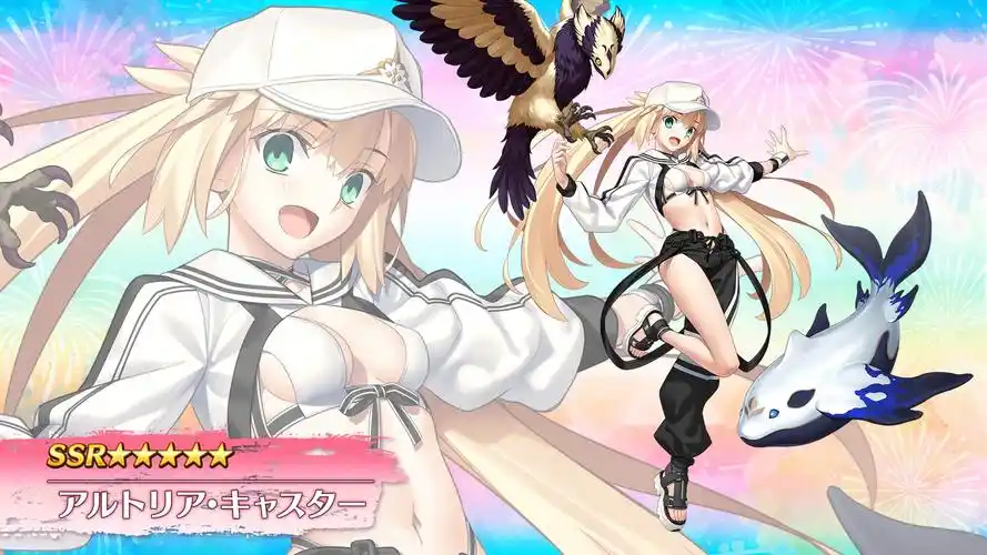 fgo泳装八期实装五星c呆,四星小黑&铃鹿,圆桌骑士泳装灵衣 - 命运-冠