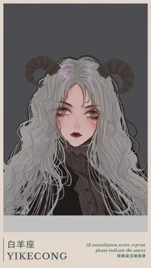 手绘12星座高冷霸气女神版十二星座微信头像