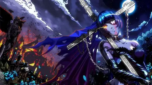 给我一张冷酷的动漫图片(女生),快快快