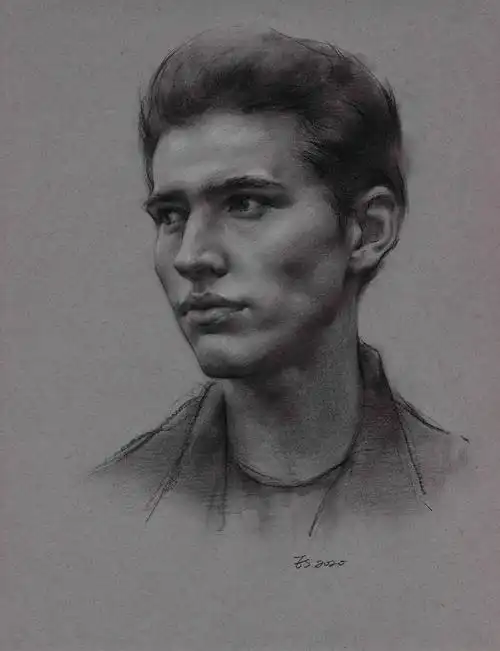 近期的一些素描肖像画