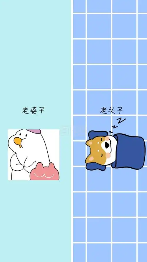 老婆子老头子简约情侣聊天背景手机比较