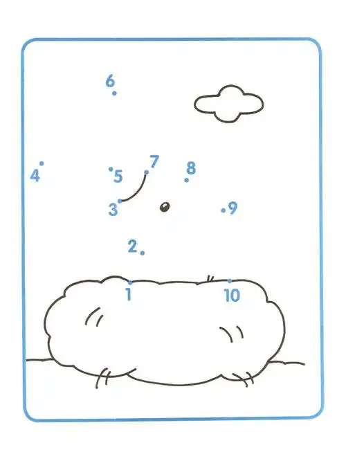 数字连线1-10 | 电子版32张可打印_幼儿园_幼教_幼儿园数字连线画