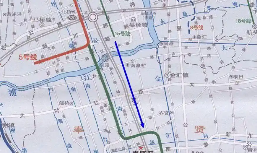 地铁15号线南延伸到奉贤已上报国家发改委正在审批中但路线基本可以