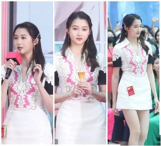 关晓彤和古力娜扎同框虽然长得更嫩但是穿的裙子成熟很多