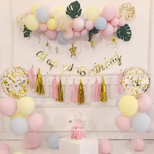 公主百日生日快乐派对装饰品场景布置ins一周岁主题客厅聚会趴体