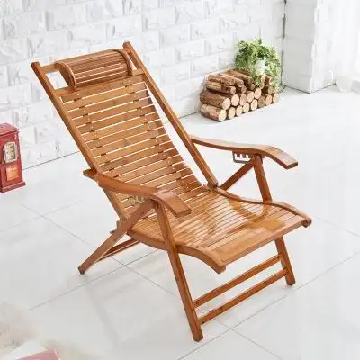 竹躺椅老人椅旧图片